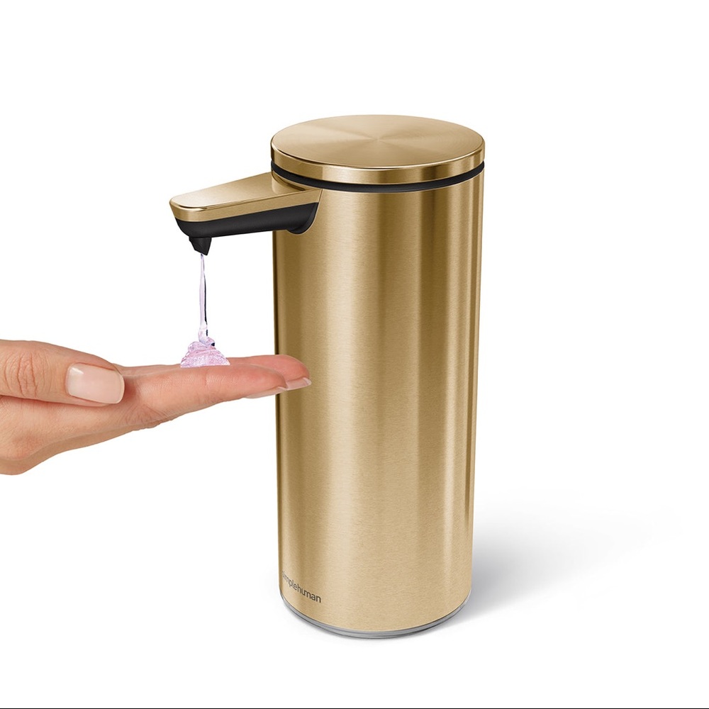 Simple Human Soap / Hand Sanitizer Dispenser - Brass / Gold